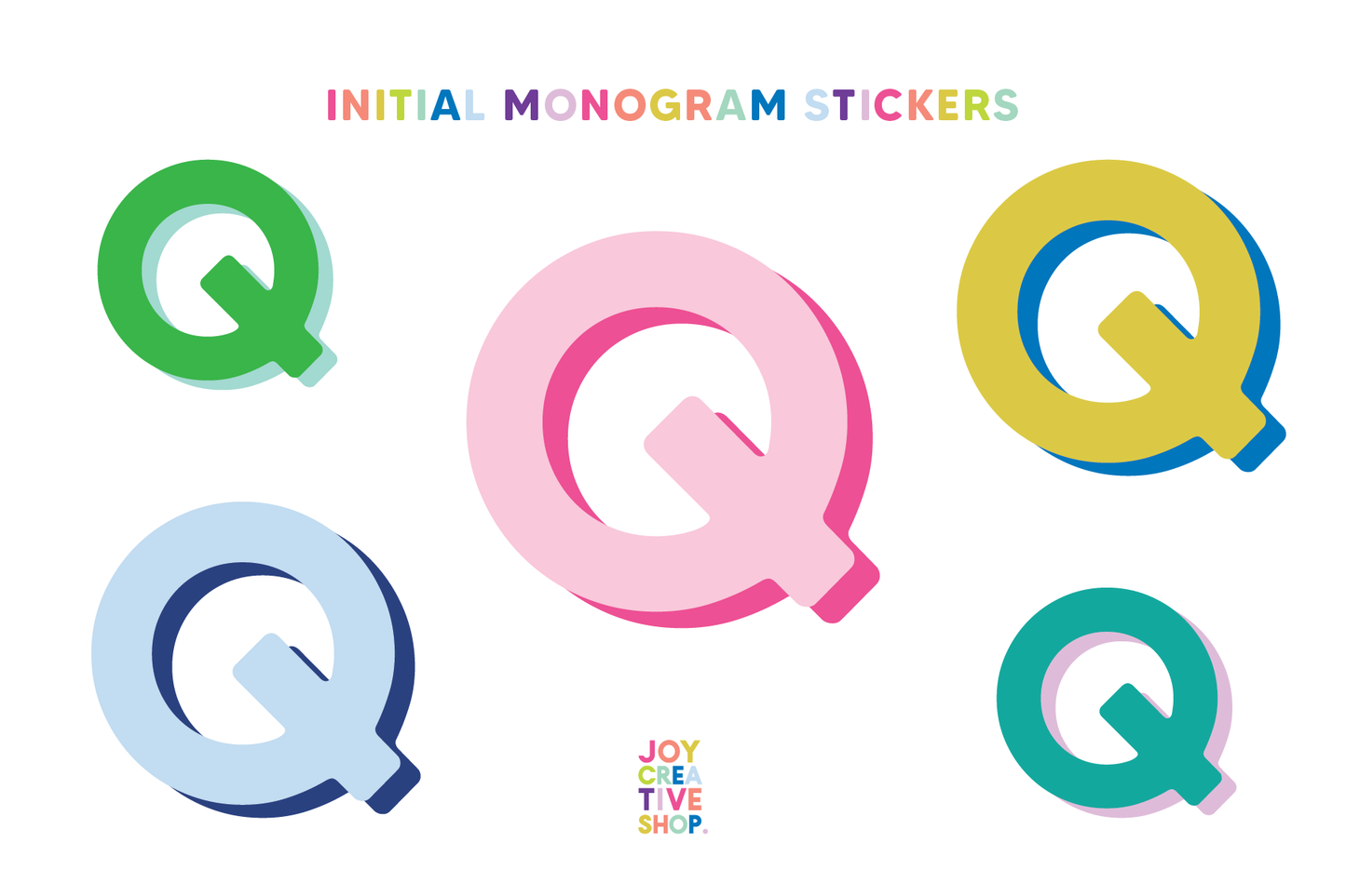 Alphabet Sticker Sheet - Q