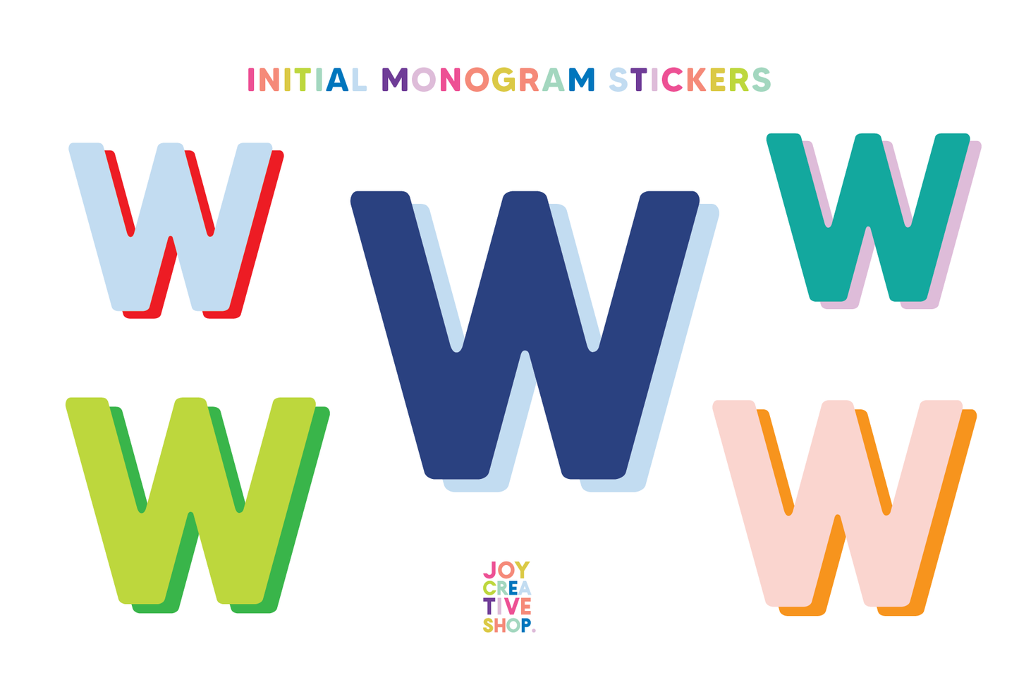 Alphabet Sticker Sheet - W