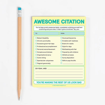 Awesome Citation Nifty Note Pad