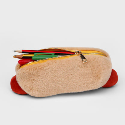 Plush Hot Dog Zip Pouch