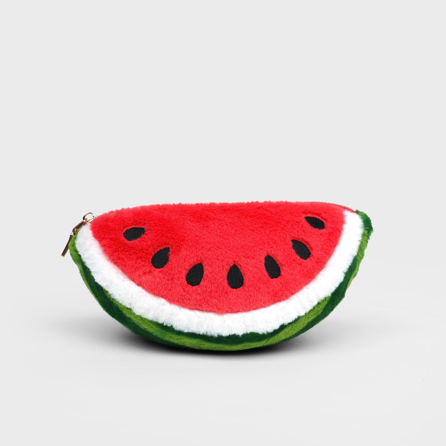 Plush Watermelon Zip Pouch