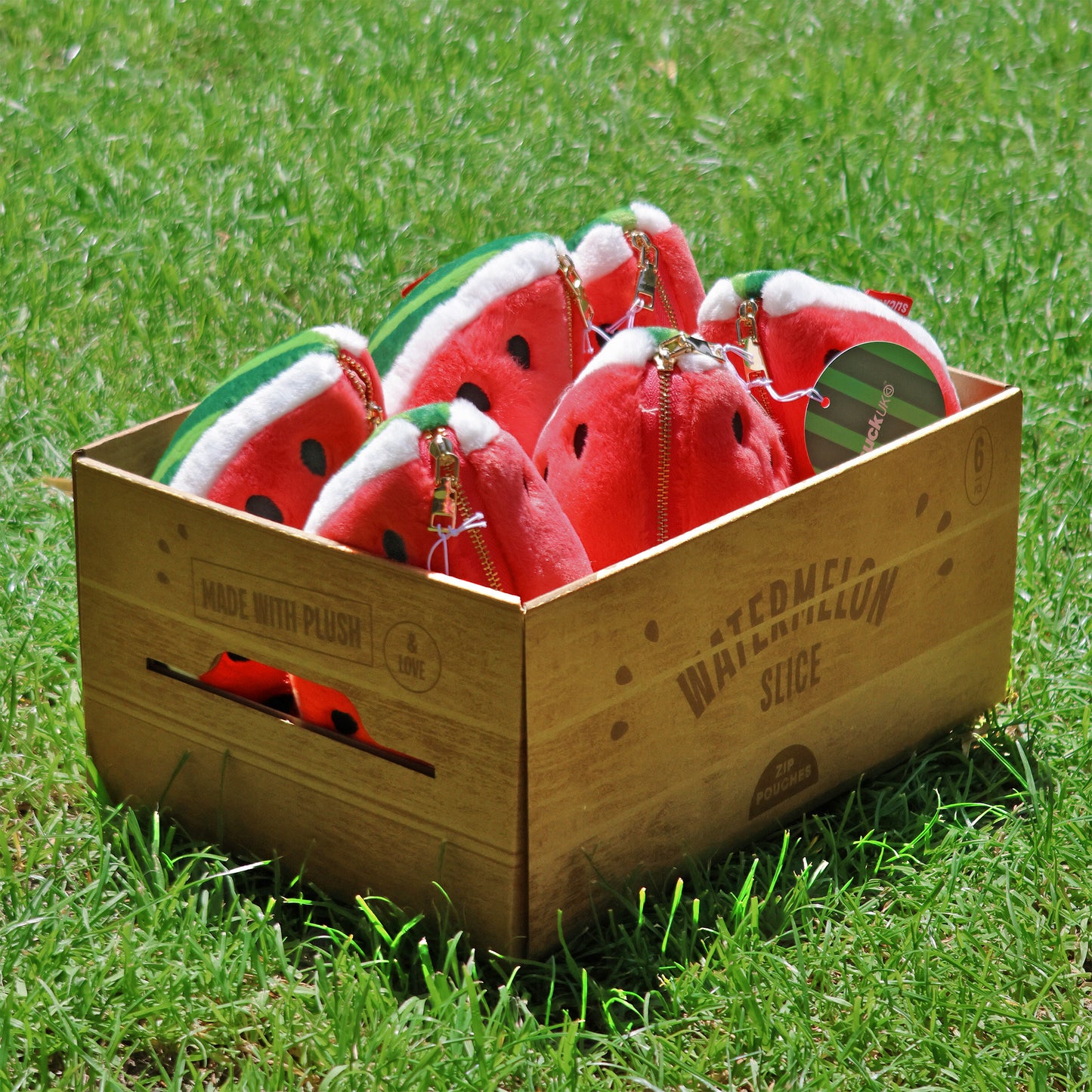 Plush Watermelon Zip Pouch