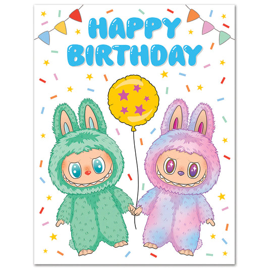 Labubu Birthday Card