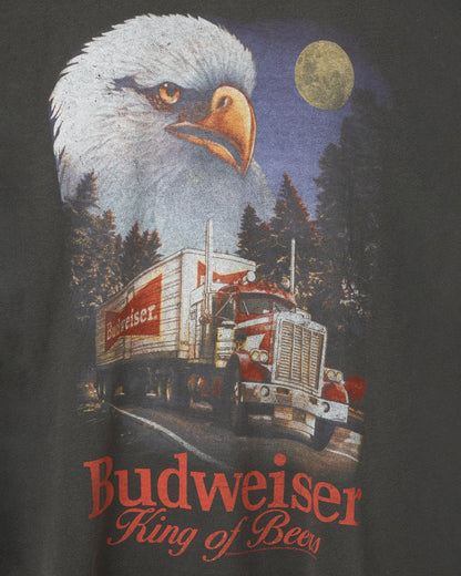 Budweiser Semi Truck Vintage Tee - Vintage Black