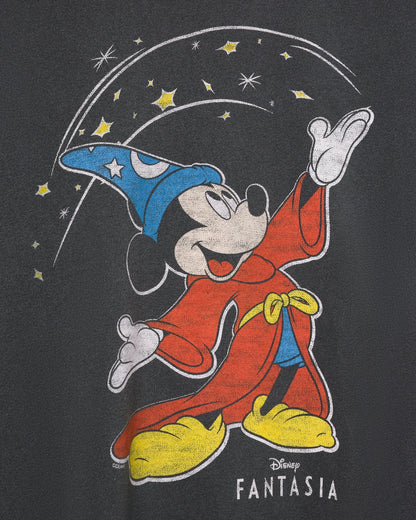 Mickey Fantasia Vintage Tee - Vintage Black