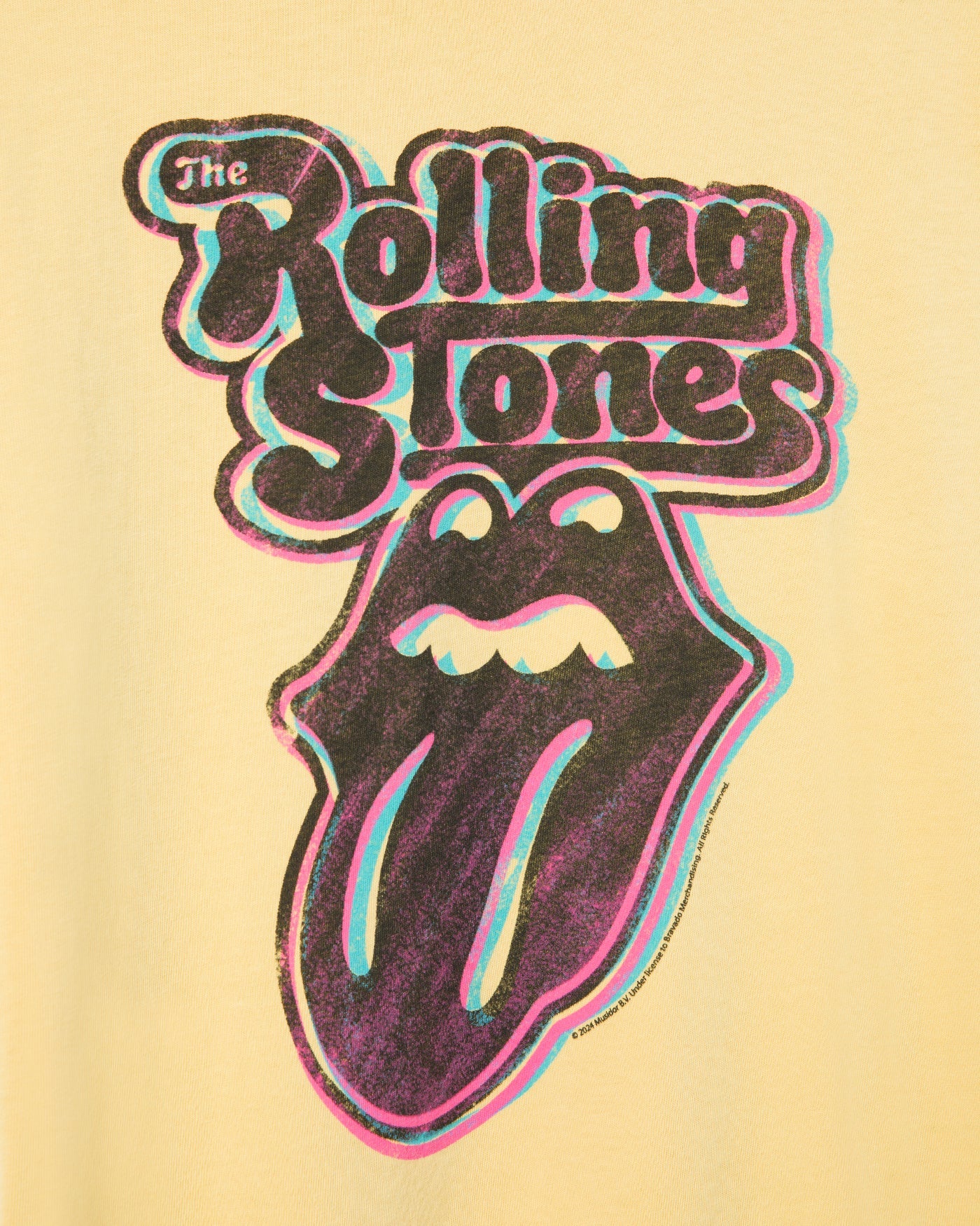 The Rolling Stones Logo Vintage Tee - Yellow