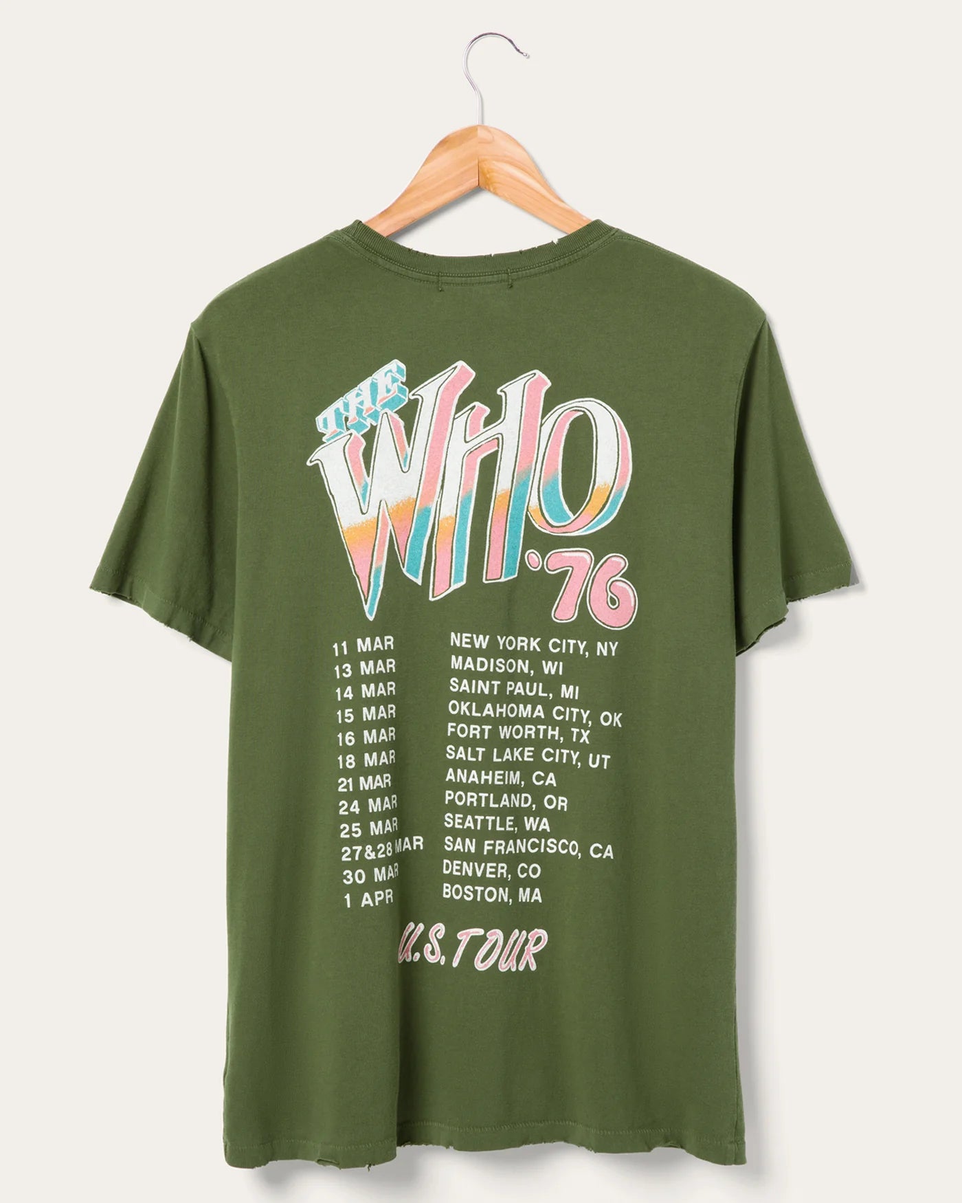 The Who US Tour '76 Vintage Tee - Green