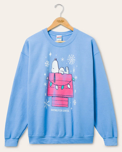 Snoopy Waiting Fleece - Blue