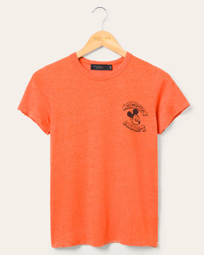 Women's Mickey and Minnie Hot Rod Tee - Orange