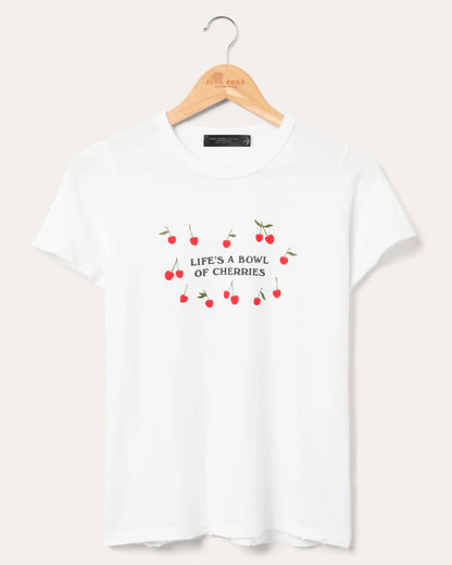 Life's a Bowl of Cherries Tee - White