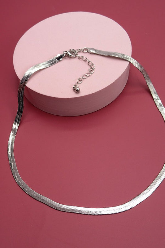 Classic 16" Snake Chain Necklace - Silver