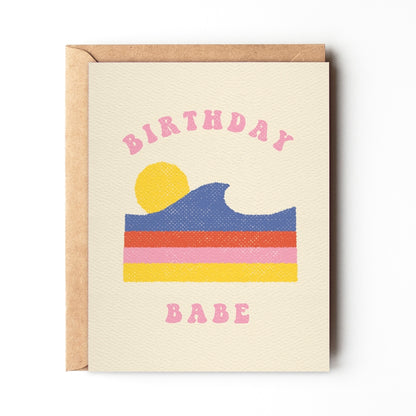 Birthday Babe - Retro Summer Birthday Card