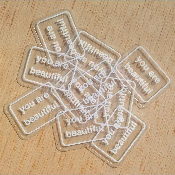You Are Beautiful Mini Clear Sticker - 20 Pack