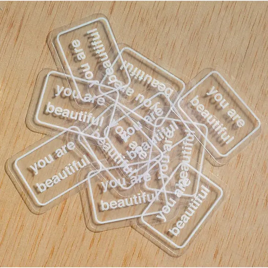 You Are Beautiful Mini Clear Sticker - 20 Pack