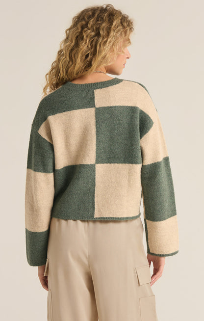 Rosi Blocked Sweater - Palm Green