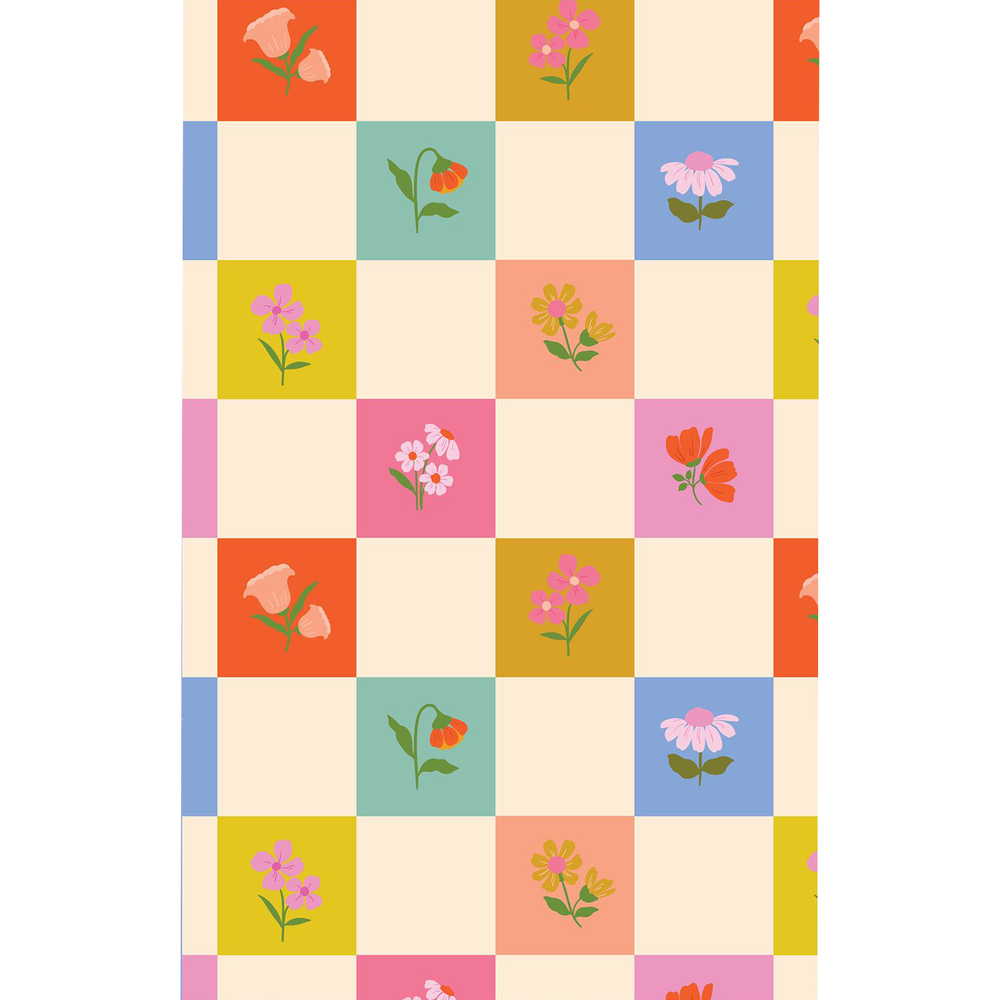 Petals and Checkers Classic Layflat Notebook