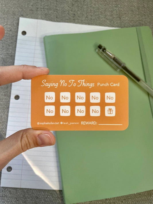 Saying No To Things Punch Card Pack - Reward
