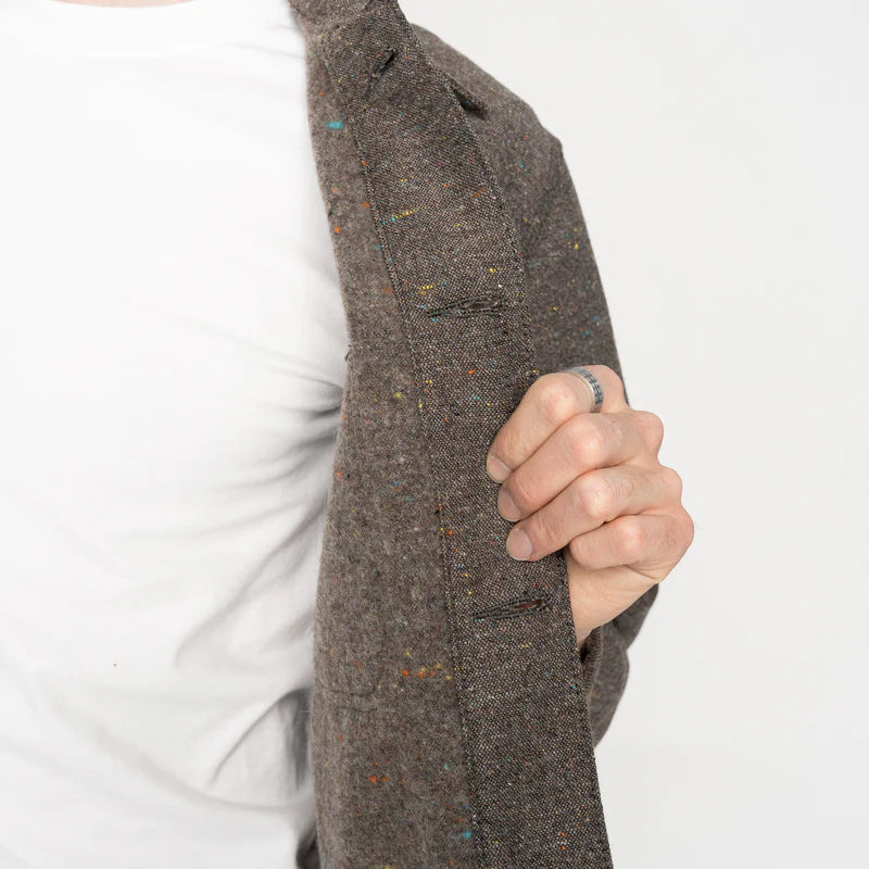 Chore Coat - Wool Blend Multi Nep - Brown