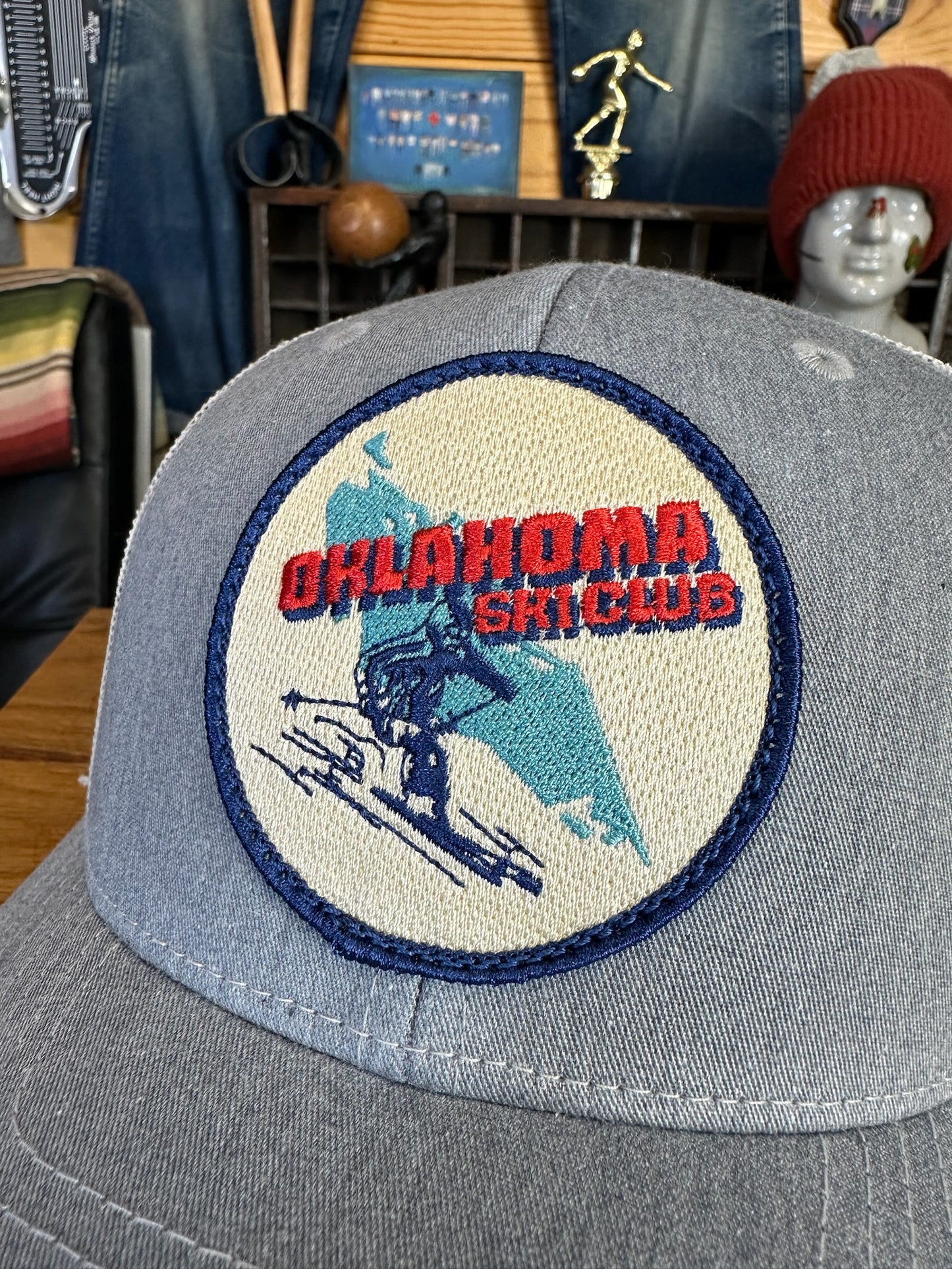 Oklahoma Ski Club Trucker - Grey/Cream