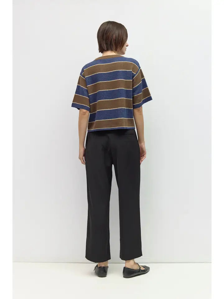 The Pam Top - Brown/Navy/Beige
