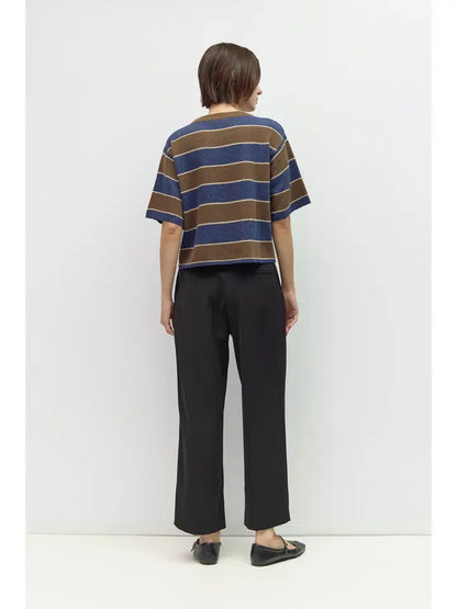 The Pam Top - Brown/Navy/Beige
