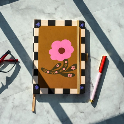 Floral Soft Touch Hardbound Layflat Notebook