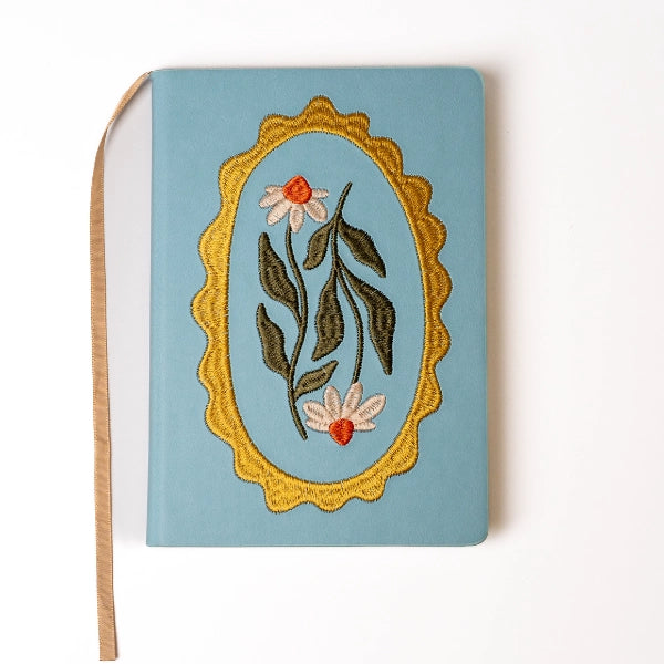 Daisy Frame Hardbound Embroidered Notebook Journal