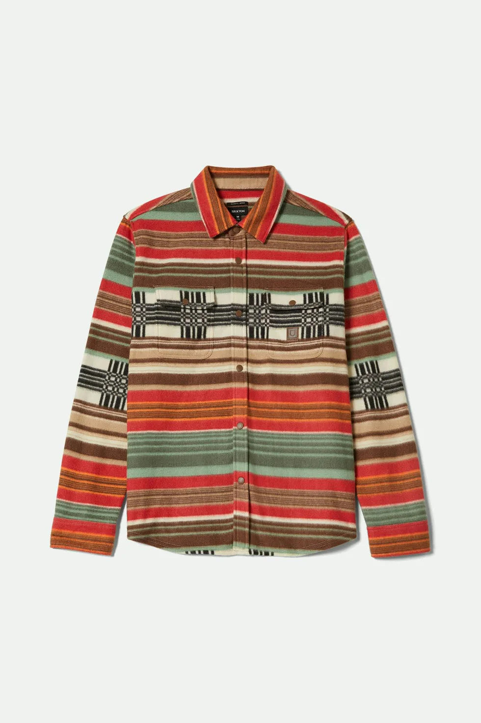 Bowery L/S Arctic Stretch Fleece - Multi Blanket Stripe