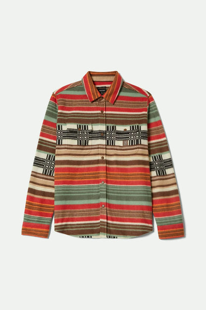 Bowery L/S Arctic Stretch Fleece - Multi Blanket Stripe