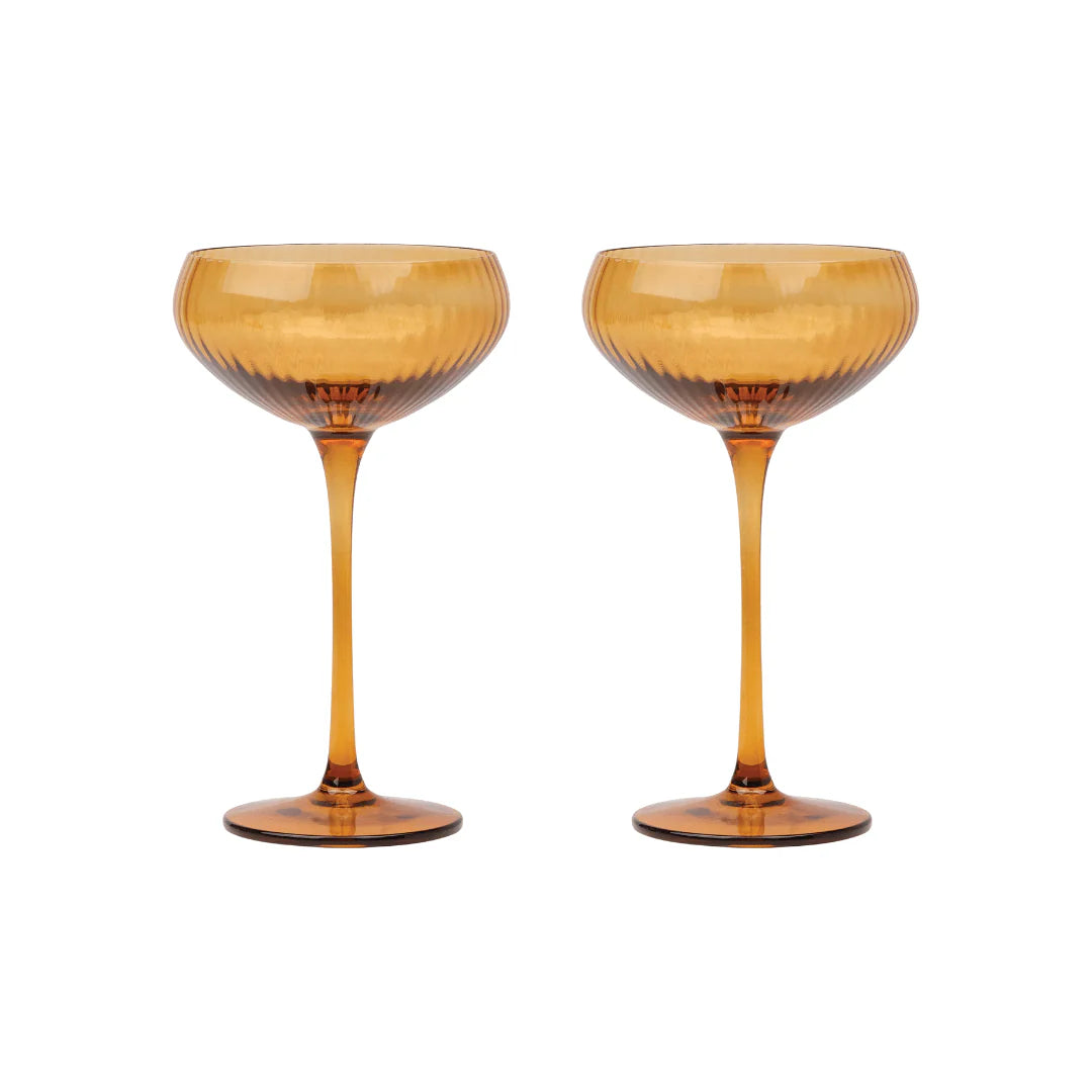 The Lou Coupe SET OF 2 IN AMBER