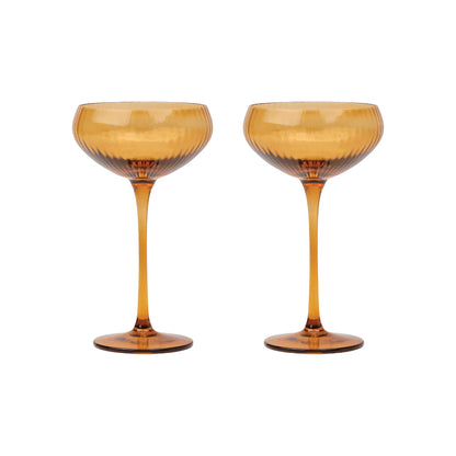 The Lou Coupe SET OF 2 IN AMBER