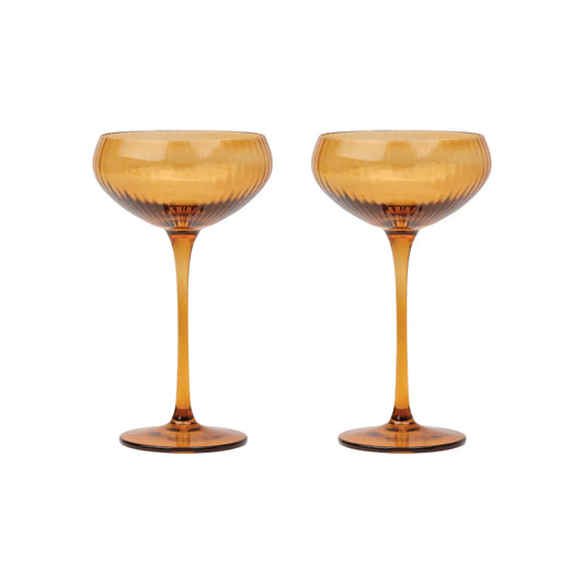 The Lou Coupe SET OF 2 IN AMBER