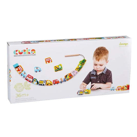 Cubika Wooden Lacing Toy Cars