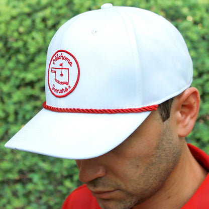 OU Sooners Golf Rope Hat - White