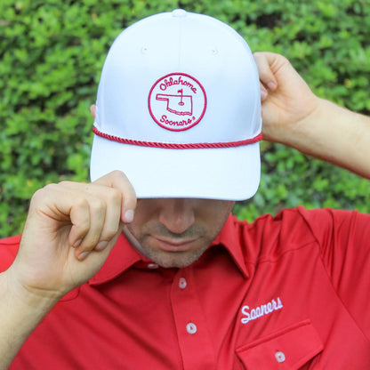 OU Sooners Golf Rope Hat - White