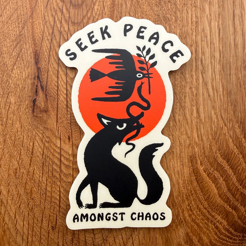 Seek Peace Vinyl Sticker 4"
