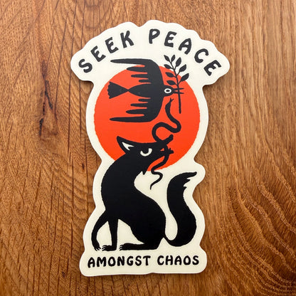 Seek Peace Vinyl Sticker 4"