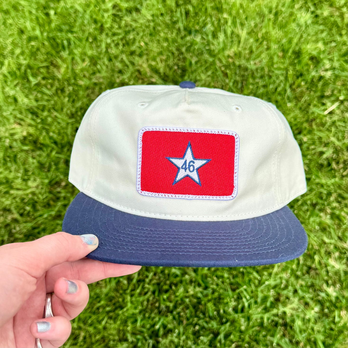 46 Star Flag Hat - Navy/Cream