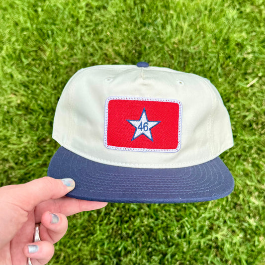46 Star Flag Hat - Navy/Cream