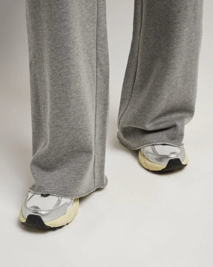 Recycled Fleece Wide Leg Sweatpant - Heather Grey