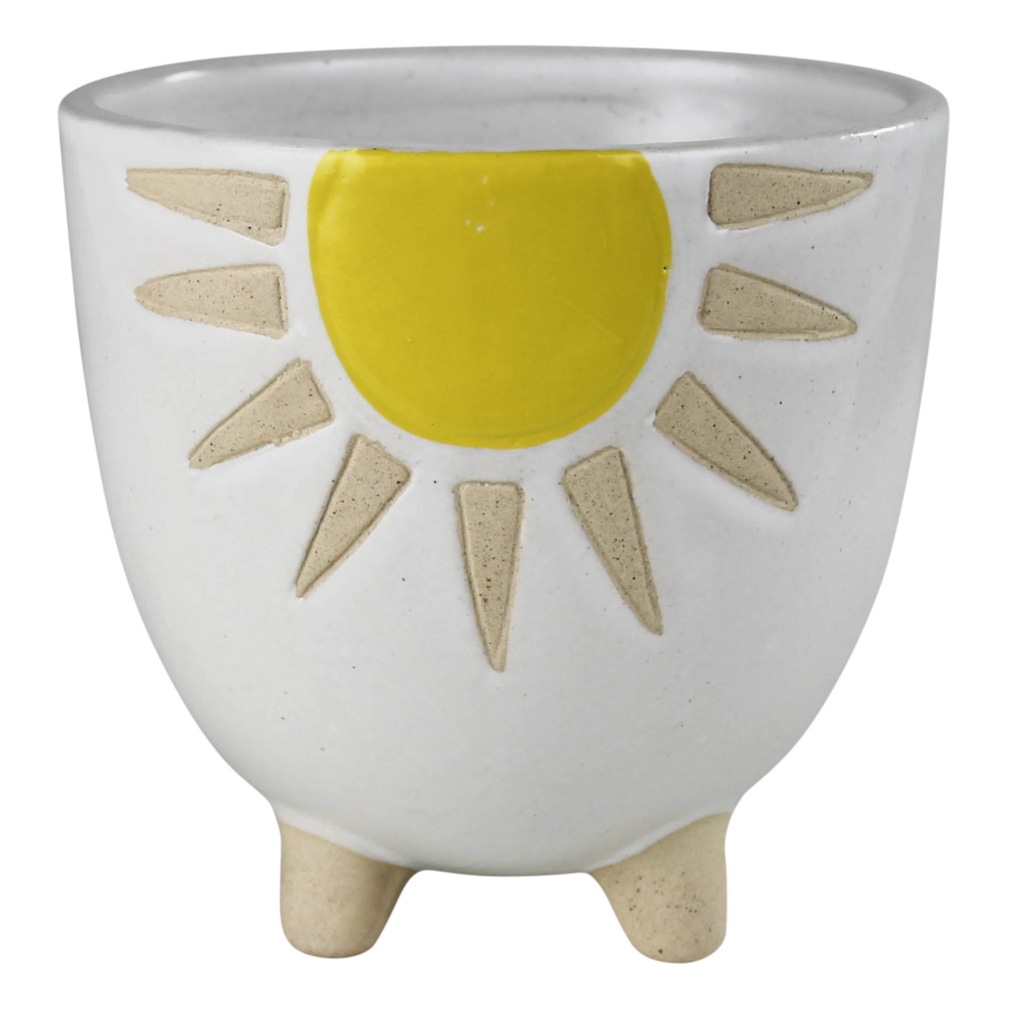 Ceramic Cachepot With Sun