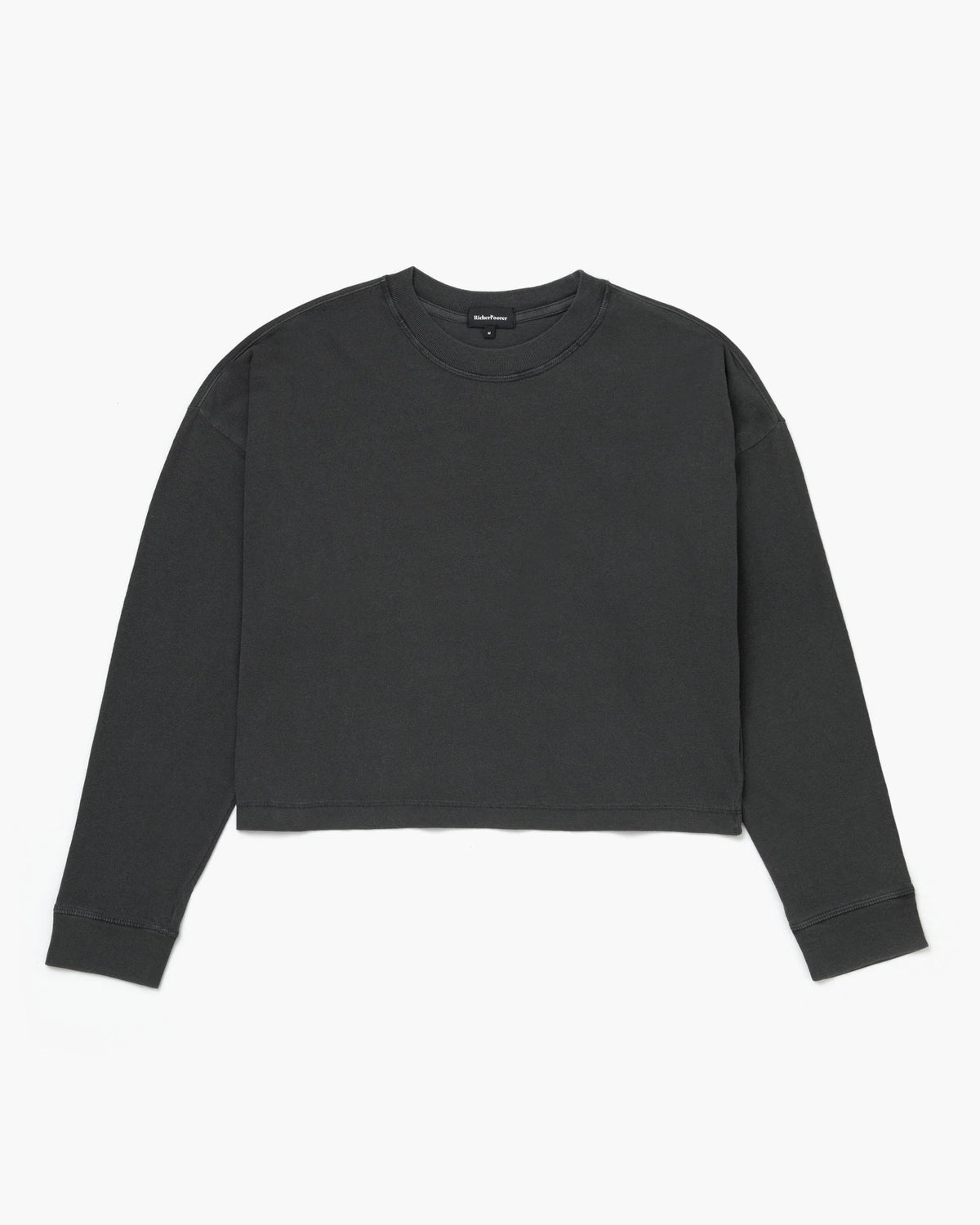 Relaxed Crop Long Sleeve Tee - Stretch Limo