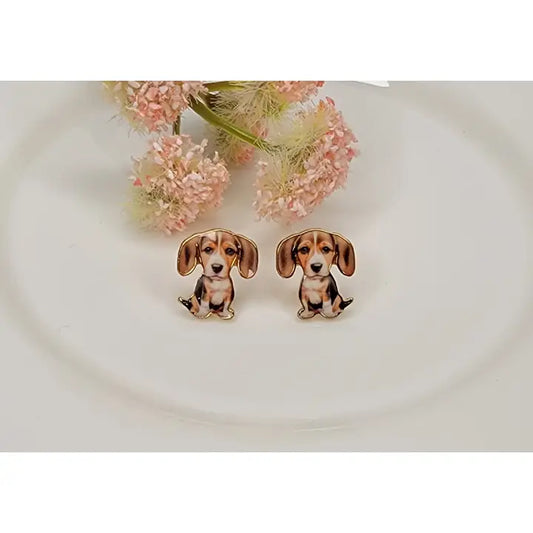 Beagle Stud Earrings