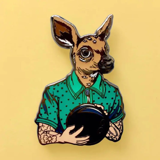 Maude the Bowling Deer Enamel Pin