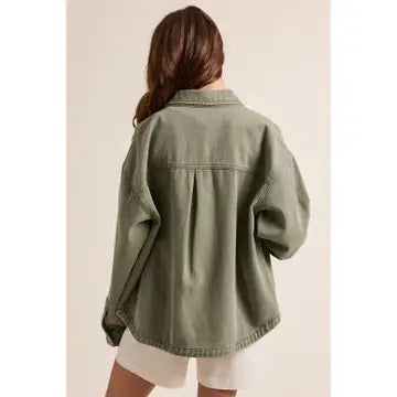 Denim Chore Jacket - Olive