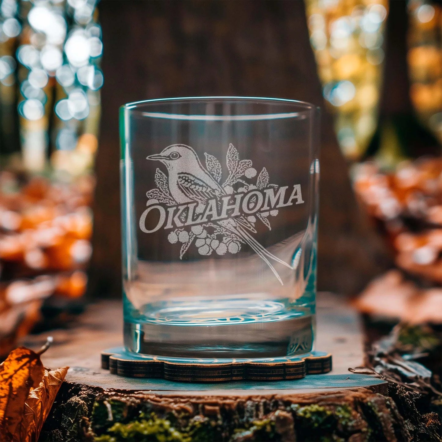 Oklahoma State Bird Glass