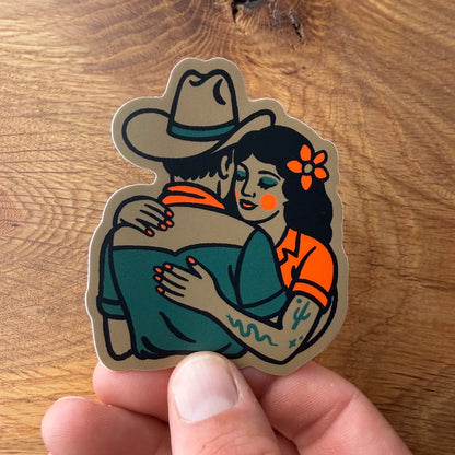 Better Together (Teal/Coral) Vinyl Sticker 3"
