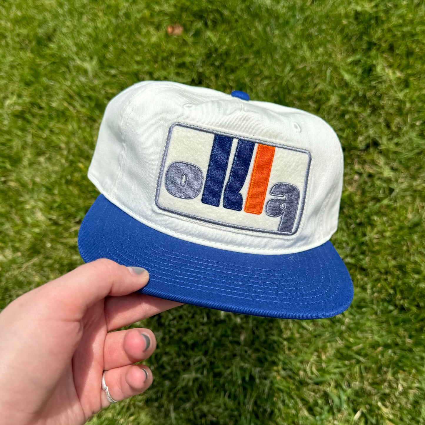 OKLA Two Tone Hat - Royal Blue