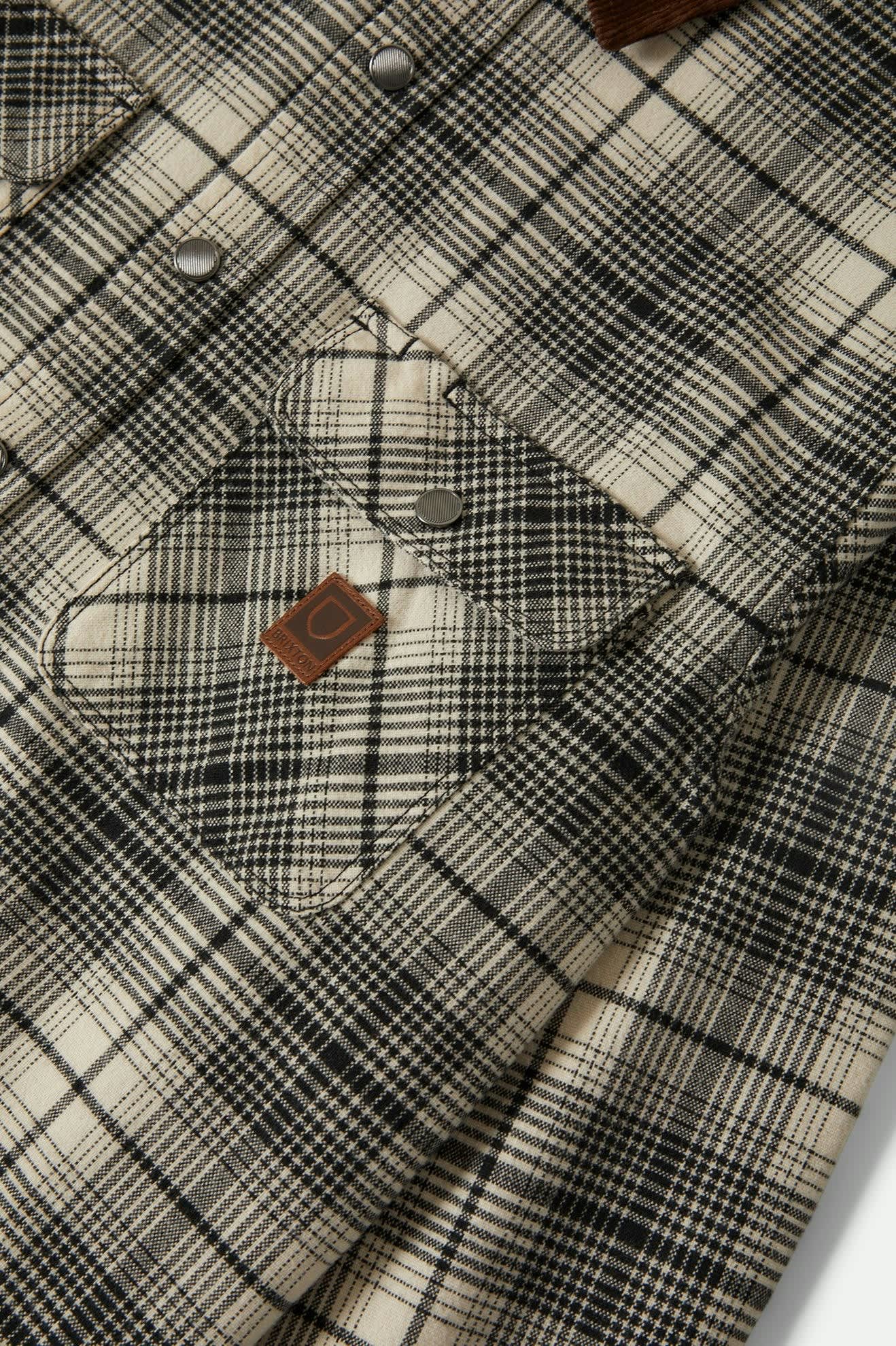 Builders Bowery Perf Flannel - Off White/Black