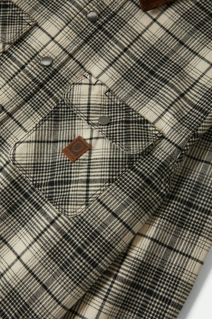Builders Bowery Perf Flannel - Off White/Black